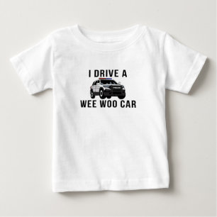 T-shirt Pour Bébé Je conduis une Wee Woo Car amusant policier