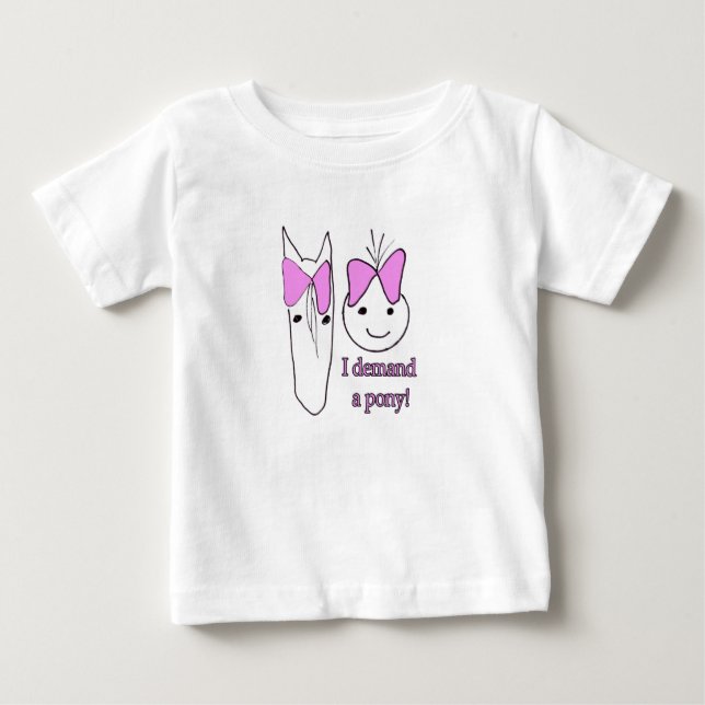 T-shirt Pour Bébé Je demande un ponton (Devant)