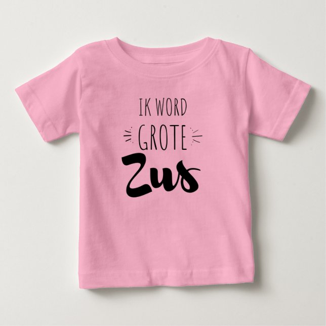 T-shirt Pour Bébé Je deviens une grande soeur (Devant)