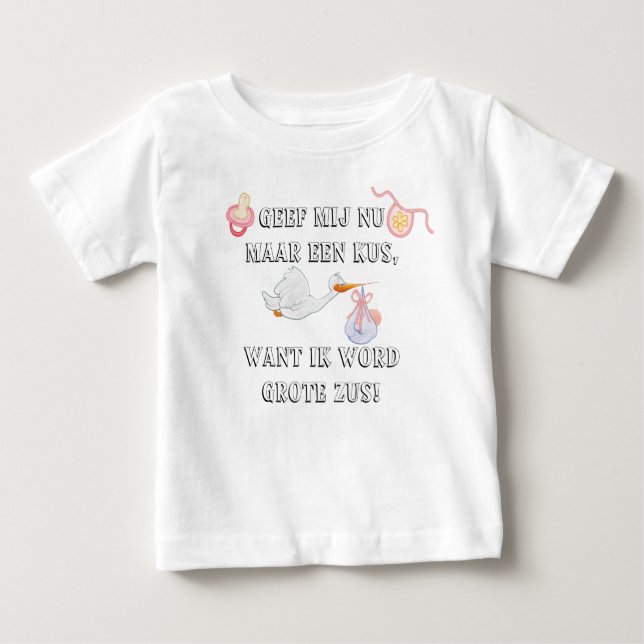 T-shirt Pour Bébé Je deviens une grande soeur (Devant)