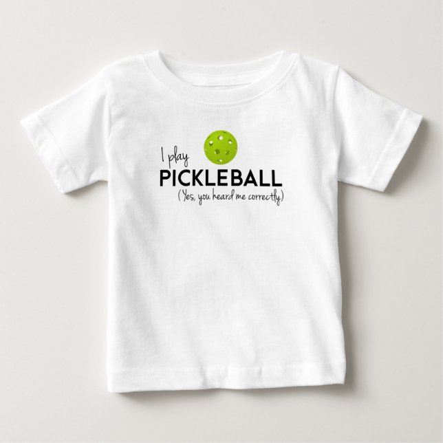 T-shirt Pour Bébé Je joue Pickleball (Devant)