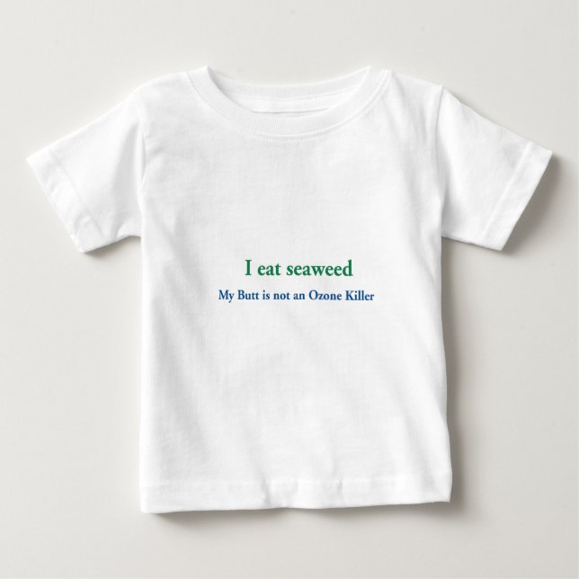 T-shirt Pour Bébé Je mange l'algue (Devant)