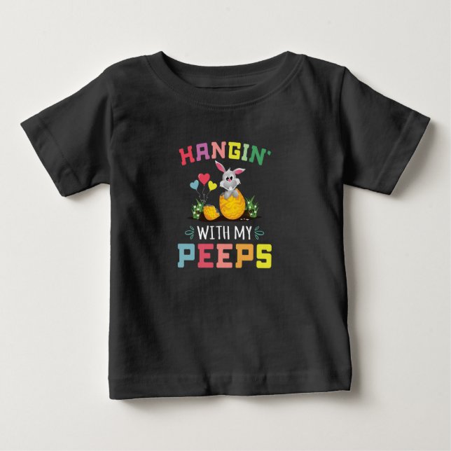 T-shirt Pour Bébé Je me accroche avec mes yeux (Devant)