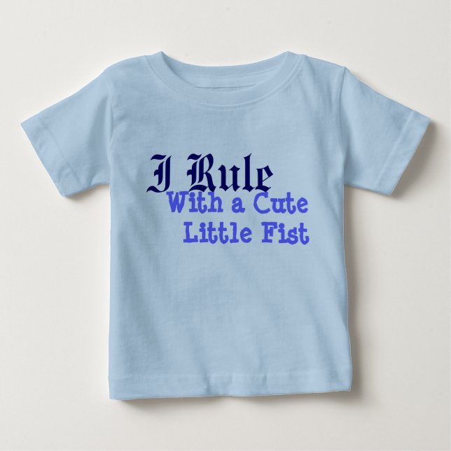 T-shirt Pour Bébé Je me règle avec un mignon petit poing (Devant)