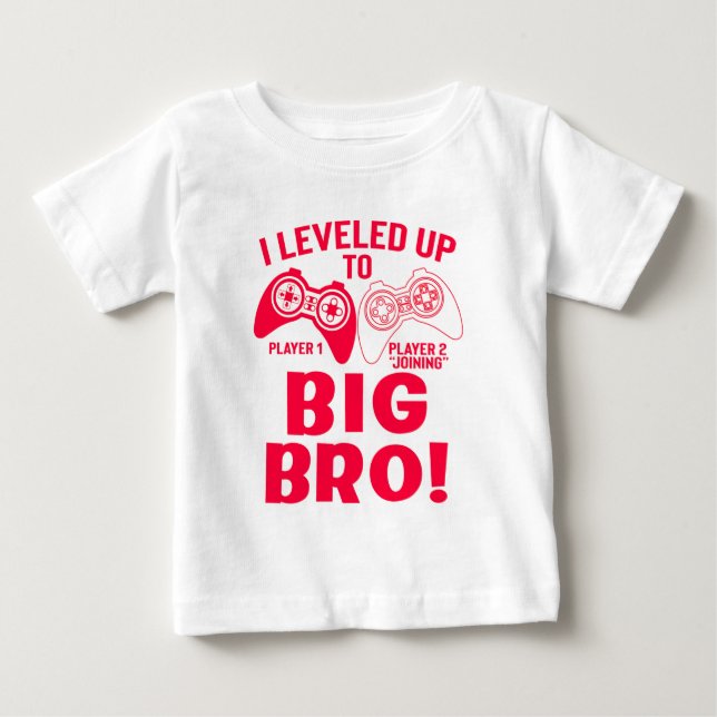 T-SHIRT POUR BÉBÉ "JE ME SUIS LEVÉ JUSQU'À GRAND BRO ! (Devant)