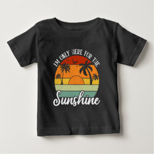 T-shirt Pour Bébé Je ne suis ici que pour le soleil, les ondes estiv
