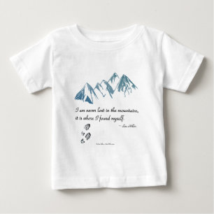 T-shirt Pour Bébé Je ne suis jamais perdu dans les montagnes, c'est 