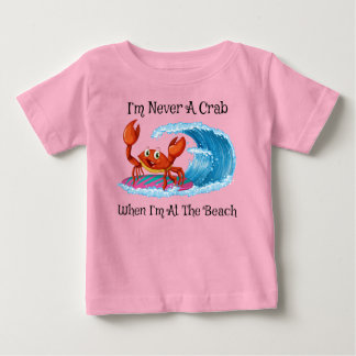 T-shirt Pour Bébé Je ne suis jamais un crabe quand je suis à la plag