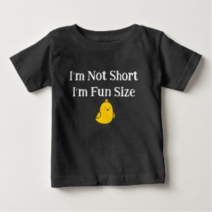T-shirt Pour Bébé Je ne suis pas petite, je suis taille fun, citatio