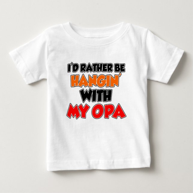 T-shirt Pour Bébé Je Passe Avec Mon Opa (Devant)