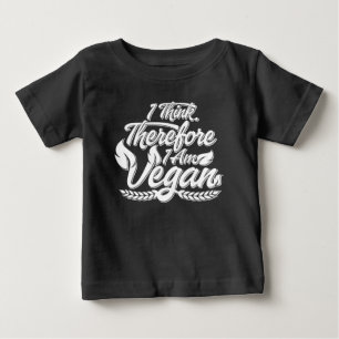 T-shirt Pour Bébé Je Pense Que Je Suis Vegan.