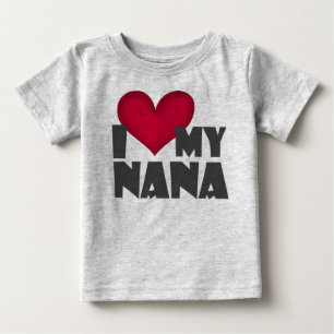 T-shirt Pour Bébé "Je plante grimpante infantile aime ma Nana"