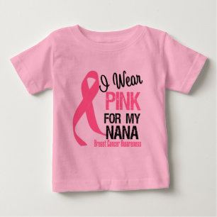 T-shirt Pour Bébé Je Porte Du Rose Pour Ma Nana