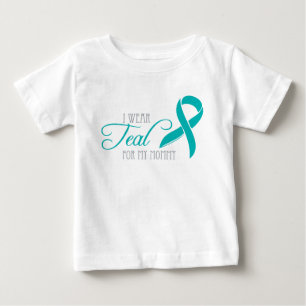 T-shirt Pour Bébé Je porte Teal pour ma maman