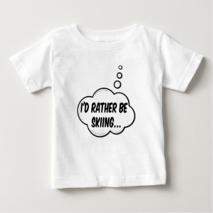 T-shirt Pour Bébé Je Préférerais Skier