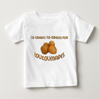 T-shirt Pour Bébé Je ramperais en Grèce pour Loukoumades