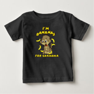 T-shirt Pour Bébé Je suis des bananes pour grand-mère