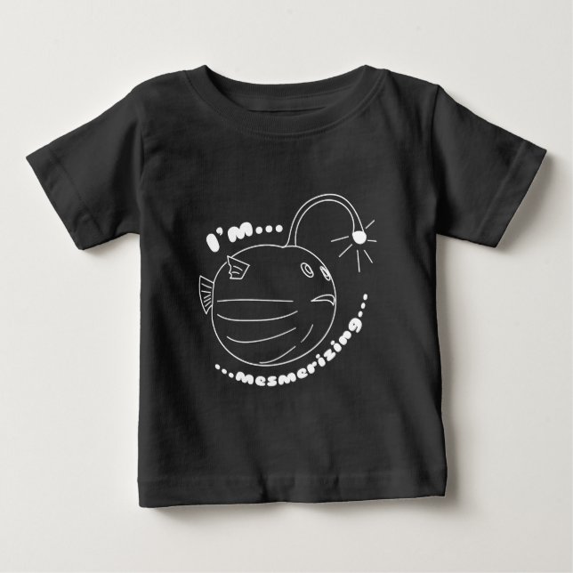 T-shirt Pour Bébé Je suis fascinant... Le poisson-lampe-livre réalis (Devant)
