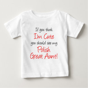 T-shirt Pour Bébé Je suis jolie tante polonaise