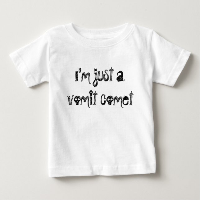 T-shirt Pour Bébé Je suis juste une comète de vomi (Devant)