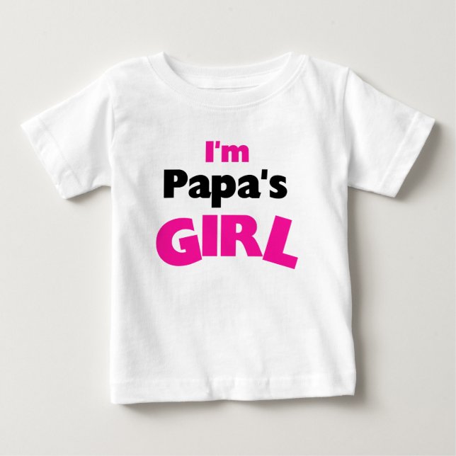 T-shirt Pour Bébé Je suis la fille à Papa (Devant)
