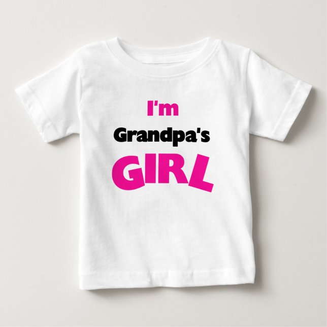 T-shirt Pour Bébé Je suis la fille de grand-père (Devant)