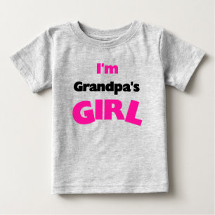 T-shirt Pour Bébé Je suis la fille de grand-père