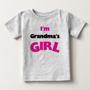 T-shirt Pour Bébé Je suis la fille de la grand-maman