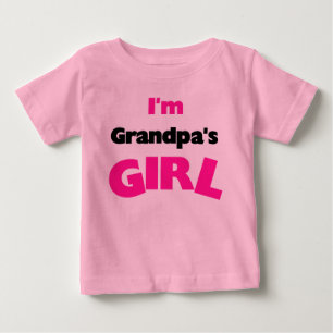 T-shirt Pour Bébé Je suis la fille du grand-papa