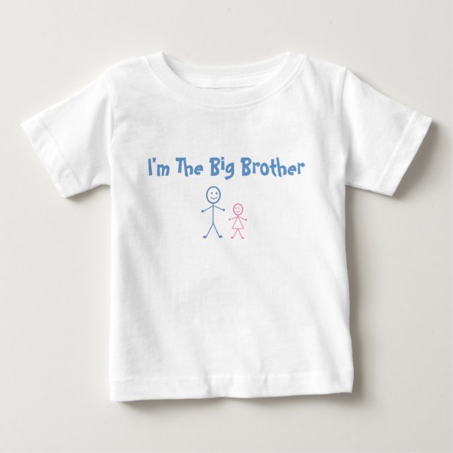 T-SHIRT POUR BÉBÉ JE SUIS LA GRANDE CHEMISE FRÈRE (Devant)