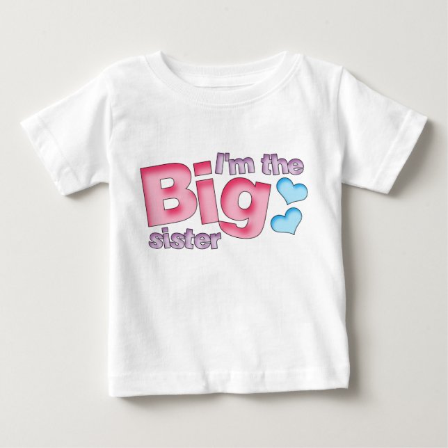 T-shirt Pour Bébé Je suis la grande soeur (Devant)