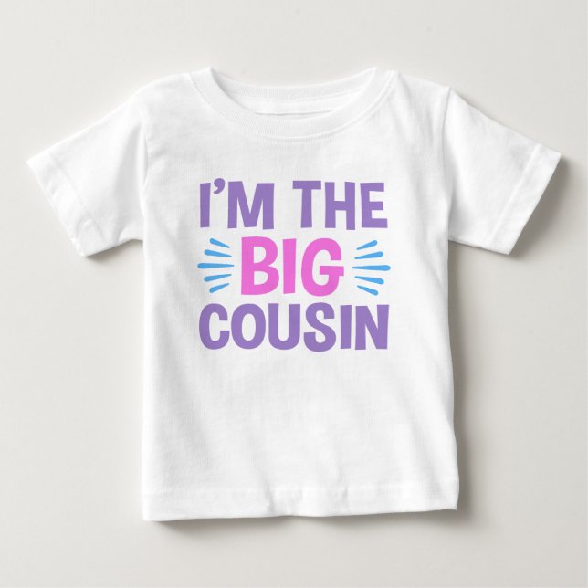 T-shirt Pour Bébé Je suis le grand cousin (Devant)