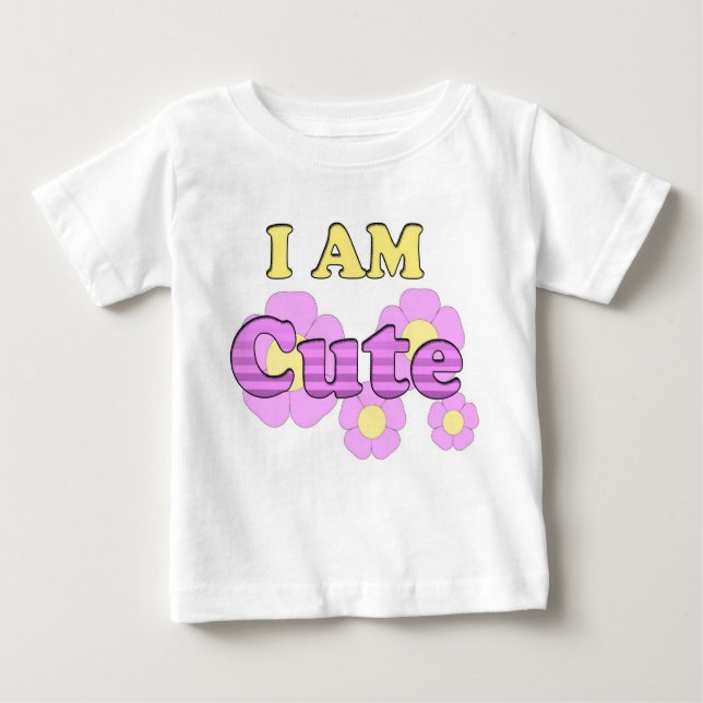 T-shirt Pour Bébé Je suis mignon (Devant)