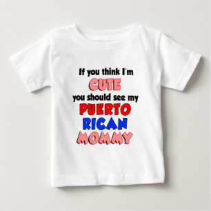 T-shirt Pour Bébé Je suis mignon maman portoricaine