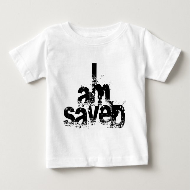 T-shirt Pour Bébé Je suis sauvé chrétien (Devant)