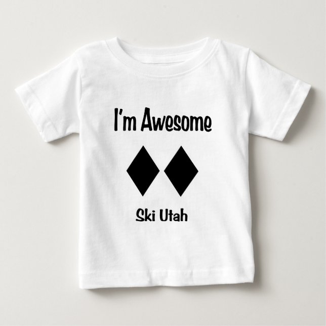 T-shirt Pour Bébé Je suis ski impressionnant Utah (Devant)