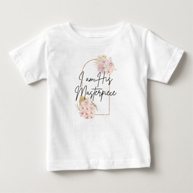 T-shirt Pour Bébé Je suis son chef-d'oeuvre (Devant)