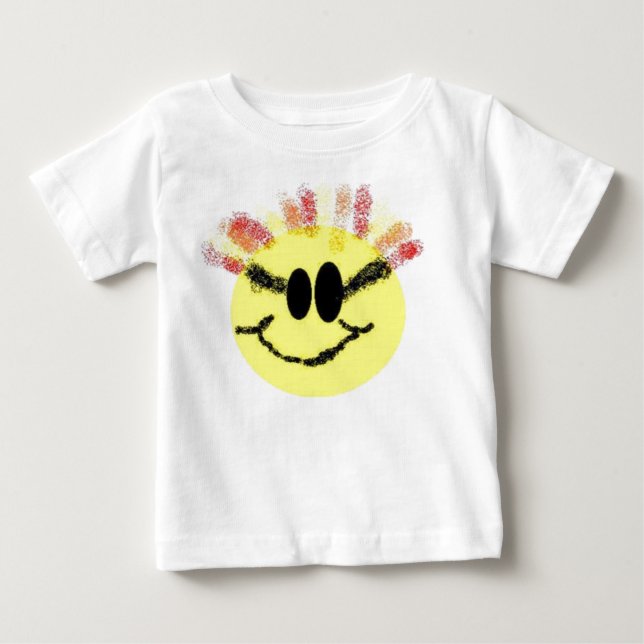 T-shirt Pour Bébé Je suis un bébé de soleil ! Blanc (Devant)