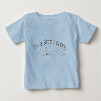 T-shirt Pour Bébé Je suis un chiot somnolent (le bébé)