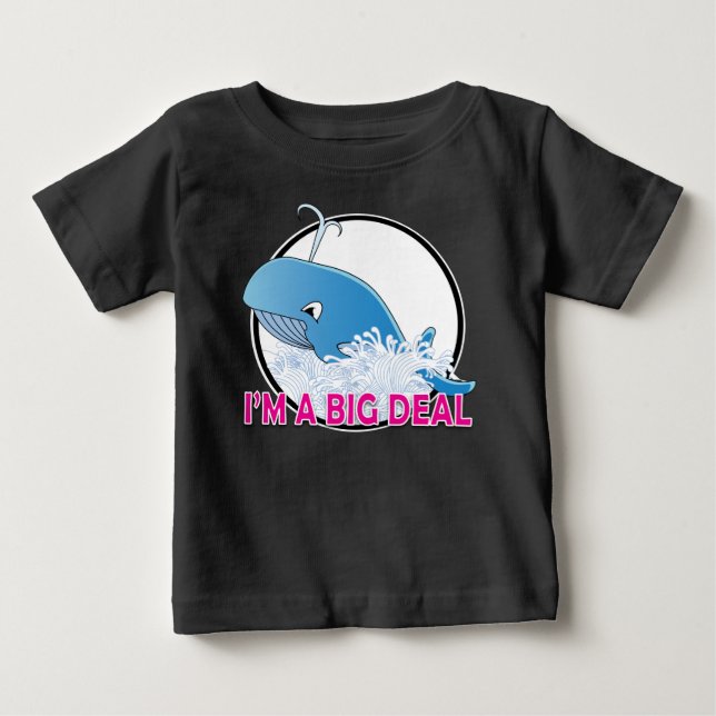 T-shirt Pour Bébé Je suis un grand marché - Baby Fine Jersey (Devant)
