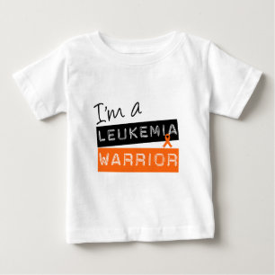 T-shirt Pour Bébé Je suis un GUERRIER v2 de leucémie