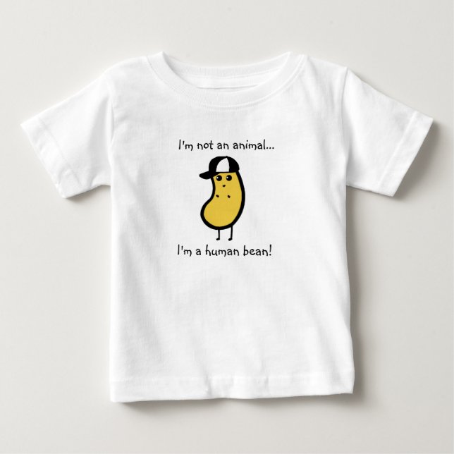 T-shirt Pour Bébé Je suis un haricot humain ! (Devant)