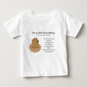 T-shirt Pour Bébé Je suis un petit Groundhog