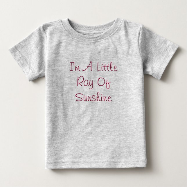T-shirt Pour Bébé Je suis un petit raie de soleil (Devant)