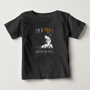 T-shirt Pour Bébé Je suis un pirate Iguana
