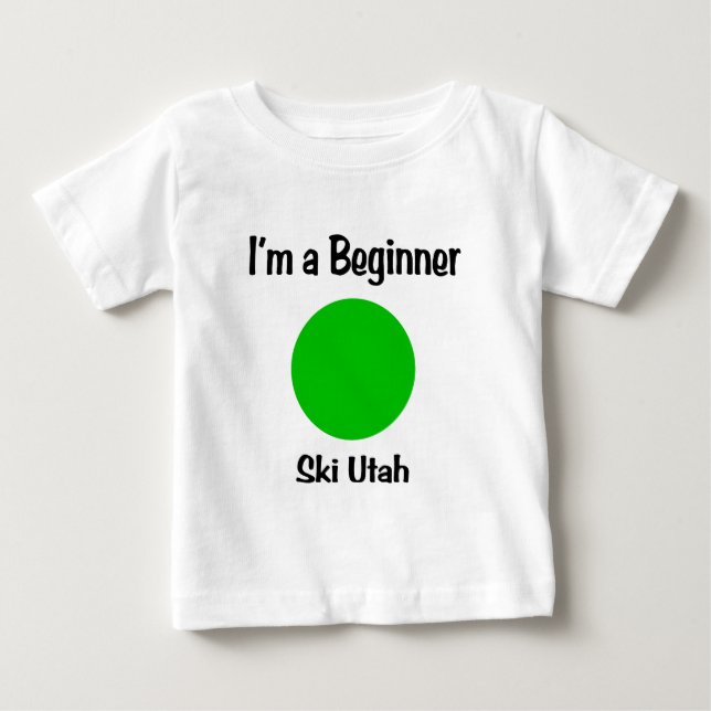 T-shirt Pour Bébé Je suis un ski Utah de débutant (Devant)
