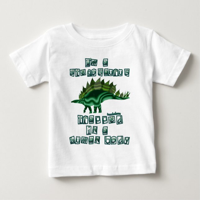 T-shirt Pour Bébé Je suis un Stegosaurus (Devant)