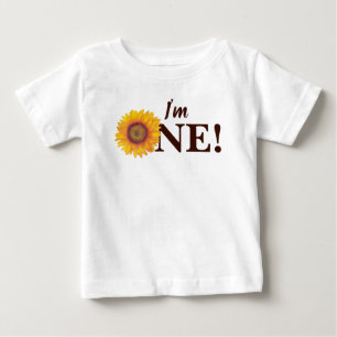 T-shirt Pour Bébé Je suis un ! Tournesol Premier anniversaire T-shir
