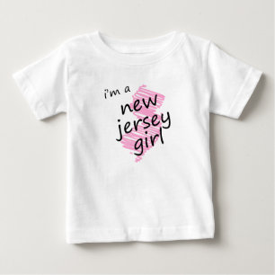 T-shirt Pour Bébé Je suis une fille de New Jersey