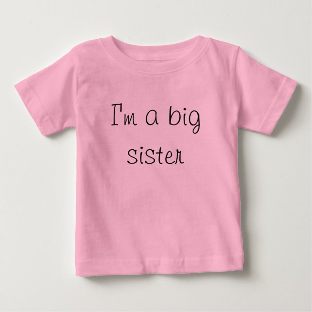 T-shirt Pour Bébé Je suis une grande soeur (Devant)
